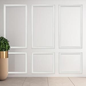 3 Set Peel and Stick Wall Molding Kit Pre-Cut Wall Molding for Wall Decor Premade Self-Adhesive Wainscoting for Walls Accent Wall Molding Peel and Stick Panel