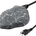 Saillong Bird Bath Deicer Heated Rock, 80W Submersible Utility Decorative De Icer, Thermostatic Controlled Winter Water Heater with Aluminum Base for Outdoor Bird, Chicken, Duck(1 Pack,Gray)