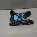 PHOEPET No Pull Dog Harness Medium Reflective Front Clip Puppy Vest with Handle,Adjustable 2 Metal Leash Attachment Hooks(M, Blue)