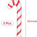 2 x 3 Pcs Christmas Candy Cane Balloons Large PVC Inflatable Candy Canes Balloons for Christmas Indoor Outdoor Party Decorations Supplies