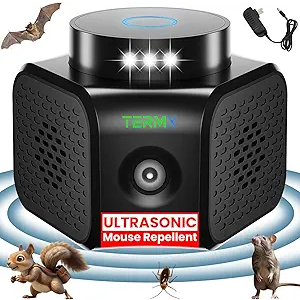 Ultrasonic Pest Repeller Indoor 4 Modes No Touch Solution Pest Repellent Ultrasonic Plug in Electronic Mouse Repellent Devices Rat Deterrent Indoor for House Attic Office Garage Warehouse RVs