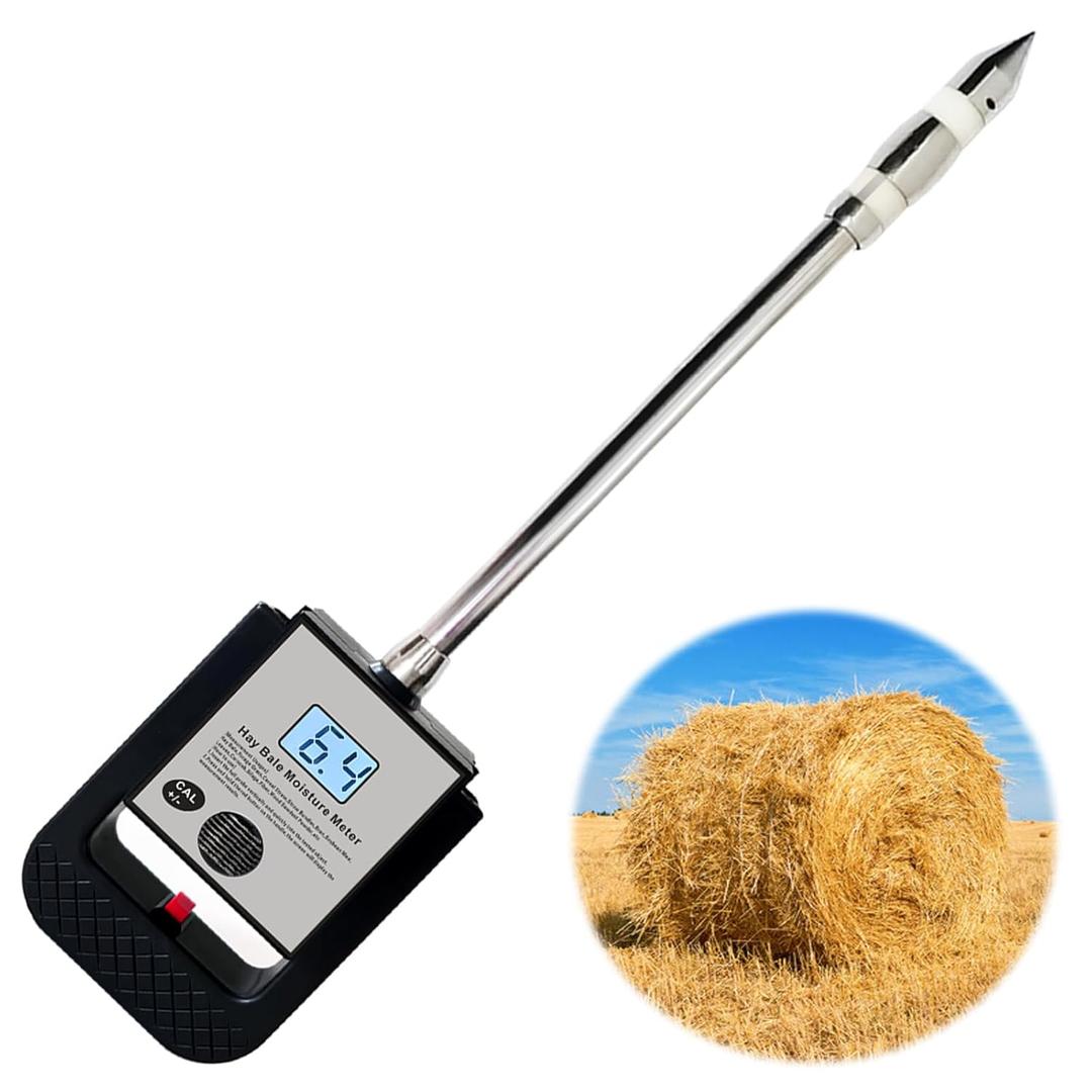 Portable Hay Moisture Meter Tester with 15.7