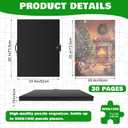 Feifeiya 30 Pockets Puzzle Storage Folder for 1000 Pieces Portable Large Capacity Jigsaw Book Holder for 60 Sets Puzzle Folder, Dustproof and Protective Jigsaw Accessories, Gift for Christmas