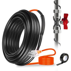 YKXJM Heating Cable for Metal and Plastic Home Pipes, Energy-efficient, Self-Regulating Pipe Heat Tape for Water Pipes, Pipe Freeze Protection, Keeps Water Flowing at -40℉, ETL Listed,120V (100FT) YKXJM Heating Cable for Metal and Plastic Home Pipes, Energy-efficient, Self-Regulating Pipe Heat Tape for Water Pipes, Pipe Freeze Protection, Keeps Water Flowing at -40℉, ETL Listed,120V (100FT)