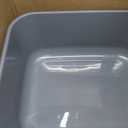 Large Cat Litter Box with High Sides,Cat Boxes for Indoor Cats,Cat Litter Pan for Kitty,Litter Box with Low Entry,Easy to Clean,Anti-Splashing (Grey)