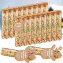 Honeydak 40 Pcs Magic Reindeer Food Set Glass Jar with Lid Card Glitter Reindeer Food Christmas Eve Present Party Favor Filled Treat Bag Bottle for Gift Giving Tradition Stocking Stuffer