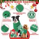 Christmas Dog Sweaters for Small Medium Large Dogs and Cats,Pet Soft Warm Holiday Outfit Girl & Boy,Pup Winter Clothes Turtleneck Double Knitting Collar for Outdoors PlayingGreenS
