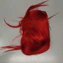 QD-Tizer Red Color Long Silky Straight Wigs with Bangs Synthetic No Lace Wig for Fashion Women Heat Resistant Natural Looking Hair Wig for Party Cosplay