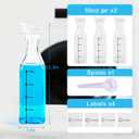 Laundry Detergent Dispenser Set with 3 Reusable Refillable Bottles, Pouring Spoon & Custom Labels – Aesthetic Laundry Organizer for a Calm, Stylish and Functional Everyday Routine