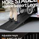 Black Aluminum Ramp 7FT with Sopport Legs, with Non-Slip Surface Wheelchair Ramp, Folding Portable Wheelchair Ramps for Home Steps,Scooter Ramp for Car, Stairs, Doorways, Curbs, 28.3" W x 84" L