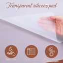 Large Silicone Mats for Kitchen Counter 16 x 20 Clear Silicone Countertop Protector Mat Food-Grade Non-Slip Waterproof Placemat Nonstick Nonskid Heat-Resistant Pad(2 Pack, Translucent)