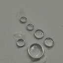 for Bronco Silver AC Control Radio Knob Cover Trim Rings, Headlight Switch Knob Cover for Ford Bronco 2021 2022 2023 Silver Interior Accessories 6pcs(NOT for Sport)