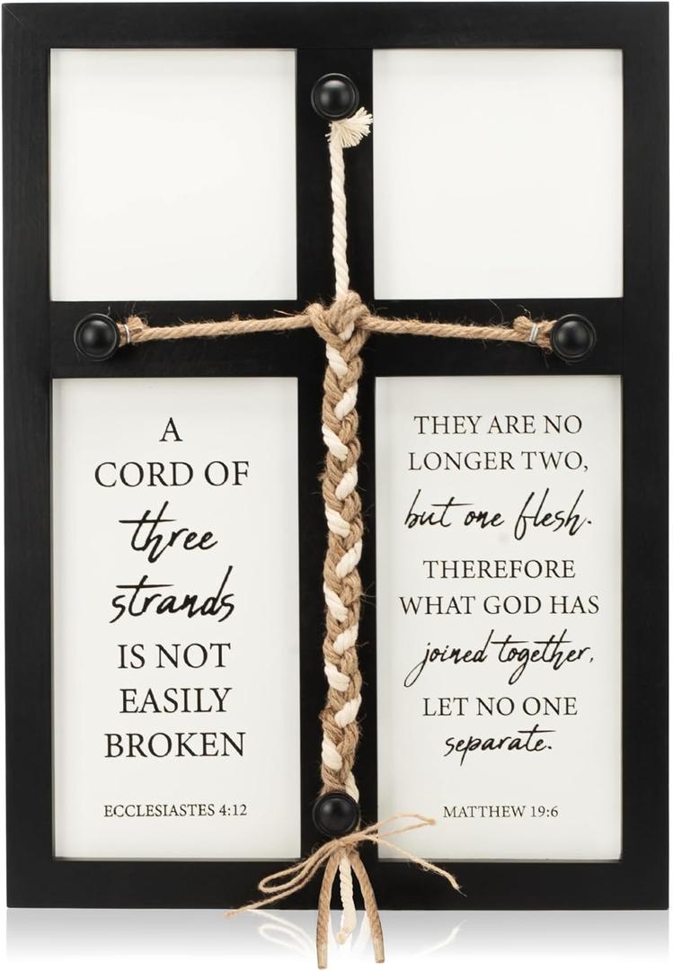 OUR CENTERPIECE A Cord of Three Strands Wedding Ceremony Sign 17x23 Unity Rope Cross Sign, Wedding Unity Ideas