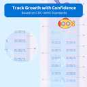 Baby Height Measuring Mat and Kids Growth Chart, Soft Infantometer Height Ruler for Newborns, Toddlers & Infants