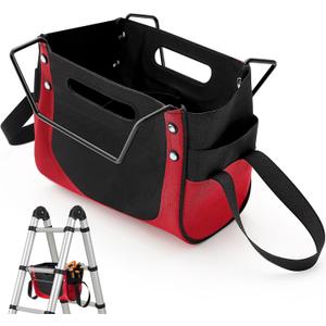 Aliceset Ladder Tool Holder Giant Ladders Pouch Upgrade Cargo Elastic Storage Bag Heavy Duty Bag Organizer Accessories for Tool Organizer & Storage (Red)