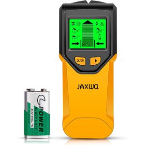 Stud Finder Wall Scanner - 5 in 1 Stud Finder Tool w/Smart Chip and HD LCD Display, Stud Detector Beam Finders for the Center and Edge of Wood AC Wire Metal Studs Joist Pipe (Yellow Feathers)