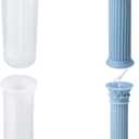 Roman Column Candle Mold, Set of 2 Cylinder Candle Silicone Mould 3D Ancient Greek Pillars Mold for DIY Handmade Candles Concrete Plaster Crafts