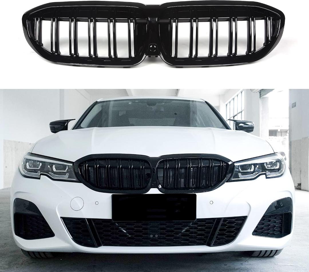 Front Grill/Grilles Kidney Grill Replacement for BMW 3 Series G20 2019-2022 (Gloss Black)