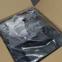 SNTD Dish Drying Rack, Expandable Dish Rack for Kitchen Counter, Stainless Steel Dish Drainer with Drainboard Set and Utensil Holder (Black)