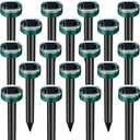 Solar Mole Repellent Ultrasonic Mole Repellent Solar Powered Outdoor Powered Sound Wave Deterrent for Lawn Garden for Snakes Moles Gophers Groundhogs Voles and Other Burrowing Mice, Round (18)
