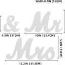 VIOPVERY Mr and Mrs Sign for Wedding Table,Large White Mr and Mrs Sign,Wooden Letters,Mr & Miss Sign with Just Married Banner Wedding Decorations for Anniversary