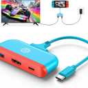 NEWDERY Switch Dock, Switch Portable Docking Station with 4K HDMI, 100W PD Port, USB-C to USB-A Converter 5Gbps, Compatible with Switch OLED/Steam Deck/Samsung DeX