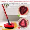 Mop Heads Replacement for Ocedar, Mop Replace Head for Ocedar EasyWring 1 Tank, Microfiber Spin Mop Refills, Include 4 Spin Mop Replacement Head Deep Cleaning Machine Washable with 2 Scrubber Mop Head