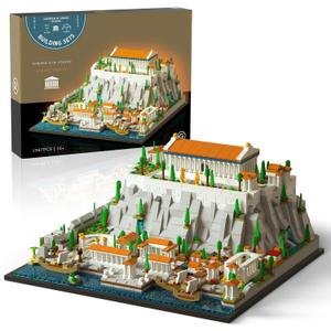 Architecture The Acropolis in Athens Building Sets; Collectible Model for Adults; Home Dcor Model Building Kit, Creative DIY Activity, Famous Landmarks Collection (1947 Pieces)