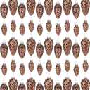 Sliner 48 Pcs Christmas Pinecone Ornament Glass Pinecone Bulk for Christmas Tree 3 Sizes Glass Ornament Fall Hanging Pine Cone Pendants for Winter Xmas Fall DIY Craft Decor(Golden Brown)