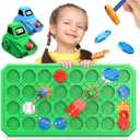 Logic Road Builder Games Toys: STEM Toys for 4 Year Old Kids, Montessori Board Game Brain Teaser Puzzles Preschool Learning Activities Educational Toy for Toddler Ages 3 5 6 7 8-12 Gifts(Green 32PCS)
