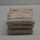 LINENLUX 1 Pack 3 Soft Fleece Dog Blanket for Pet Washable Warm Cat Puppy Fluffy Calming Flannel Beige Small