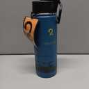 Insulated Water Bottle & Snack Container - Stainless Steel Water Bottle, 3 Lid Types BPA Free, Leak & Spill Proof Travel Bottle for Kids & Adults - Double Wall Tumbler Perfect for Gym, Hiking & School (22 Ounces, Blue)