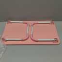 Ruxury Folding Lap Desk Laptop Stand Bed Desk Table Tray, Breakfast Serving Tray, Portable & Lightweight Mini Table for Sofa Couch Floor,  Pink (Large