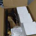 Unicozin Modern Bathroom Light Fixtures, 4 Light Vanity Lights Over Mirror, Black and Gold Wall Lamp with Clear Glass for Living Room Cabinet Bedroom Porch