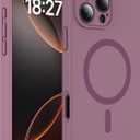 Magnetic for iPhone 16 Pro Case, Compatible with MagSafe, Full Camera Protection, Military-Grade Protection 3.0mm Thicken Silicone Phone Cover for 16 Pro 6.3", Lilac Purple