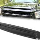Front Upper Hood Bulge Molding Grille Trim Compatible with 2014-2021 Toyota Tundra, Replacement for TO1231102 Hood Scoop Hood Molding Grill Trim Black