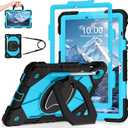 WESOROL Case for Samsung Galaxy Tab S10 Lite/S10 FE/S9 FE 10.9 Inch Galaxy Tab S9 11 Inch,Shockproof Cover for Samsung S9 FE Tablet Case with Screen Protector Rotate Stand Pen Holder,Black Blue