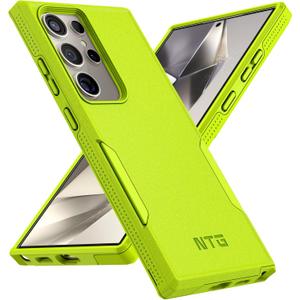 NTG for Samsung Galaxy S24 Ultra Case, [2 Layer Structure Protection] [Military Grade Anti-Drop] Lightweight Shockproof Protective Phone Case for Galaxy S24 Ultra 5G 6.8 inch 2024-Fluorescent Green