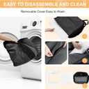 Dog Car Seat for Small Medium Dogs Under 30 lbs, Fully Detachable and Washable Cat Booster Car Seats for Front & Black Seat with Safety Leash Belt (Grey+Black), 19.7"L x 19.4"W x 12.5"H