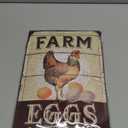 LANOLU Vintage Tin Sign Chicken, Farm Eggs, Decorative Metal Sign, Chicken Lover Gifts, Metal Chicken Signs, Chicken Coop Decorations 12x8", Set of 2