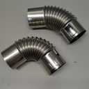 2.36" Stove Pipe Stainless Steel Chimney Flue for Outdoor Camping Wood Stove 90/45 Degree