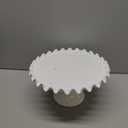 12-Inch Porcelain Round Cake Stand - White Dessert Stand for Wedding, Birthday Party