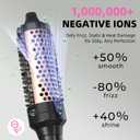 K&K Heated Curling Brush - 1.5 Inch Ceramic Tourmaline Ionic Volumizing Hot Brush for Root Volume & Loose Curls (Black)