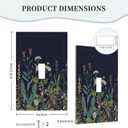 Light Switch Covers 1 Toggle Boho Wild Flowers Herbs Floral Single Toggle Wall Plate Decorative Switchcover Electrical Switchplate For Country Bathroom Bedroom Decor(2 Pack)