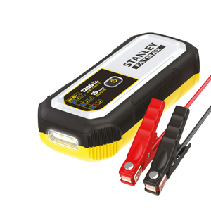 Stanley FatMax 1200A, Lithium Jump Starter with 15 Watt USB-A and USB-C Power, Includes clamps