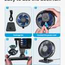 Gaiatop USB Desk Fan, Small But Powerful, Personal Portable Quiet 3 Speeds, Adjustable Mini Table Desktop fan for Cooling Home Office Car Summer Travel Gifts Blue