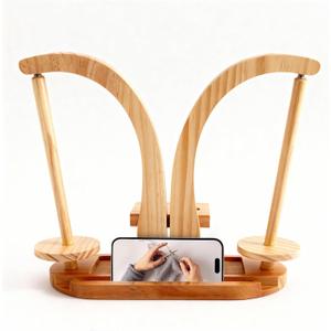 Eikovia Magnetic Wooden Yarn Holder for Crocheting and Knitting | Smooth Yarn Spinner Bowl with Magnetic Design and Instruction Manual for Crochet Knitting Yarn Storage and Crafting