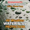 20' x 30' Green Tarp - 20mil | Heavy Duty & Waterproof | UV Protection + Brass Grommets Reinforced Corners Outdoor Storage 20x30 ft Rain Camping Tent Greenhouse roof Leak Ground Cover Leakproof Shed