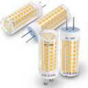 GY6.35 LED Bulb G6.35 7W AC 110V-130V (Cannot be Used at Low Voltage 12V) G6.35 Bi-Pin Base Warm White 3000K Dimmable 65W Halogen Bulbs Equivalent, 4-Pack