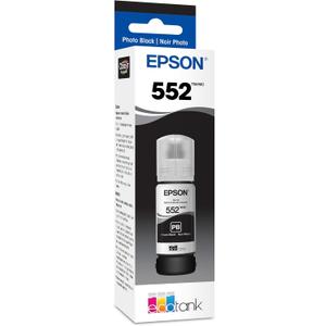 Epson 552 EcoTank Ink Ultra-high Capacity Bottle Photo Black (T552120-S) Works with EcoTank Photo ET-8500, ET-8550